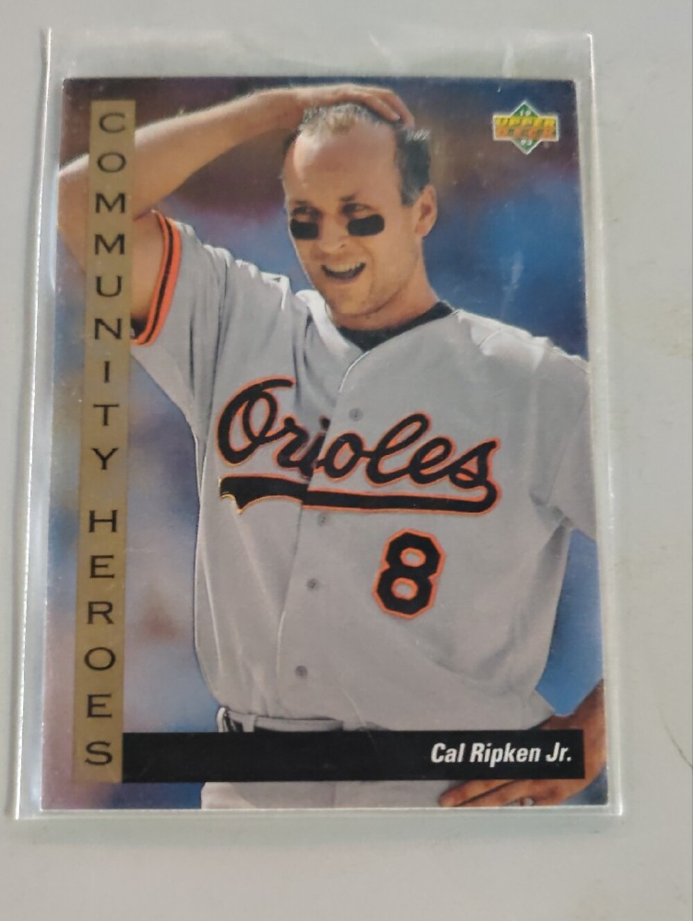 Cal Ripken Jr. 1993 Upper Deck Community Heroes #36 Baltimore Orioles Card